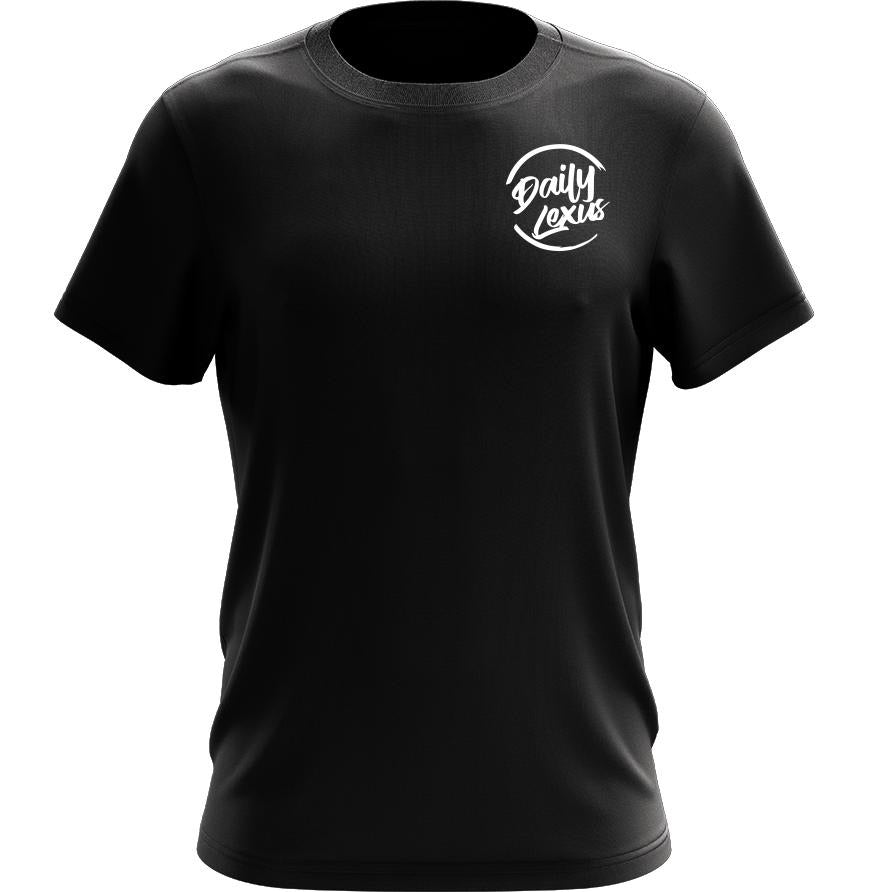 (Ver. 2) Black Short Sleeved Crew Neck T-Shirt